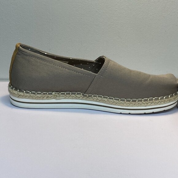 Bobs By Skechers Women Size 10 Memory Foam Flats Tan Canvas - Picture 8 of 9